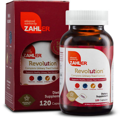 Zahler UT Revolution, Urinary Tract and Bladder Health, All Natural Cranberry Concentrate Pills Fortified with D-Mannose and Probiotics, Certified Kosher, 120 Caps