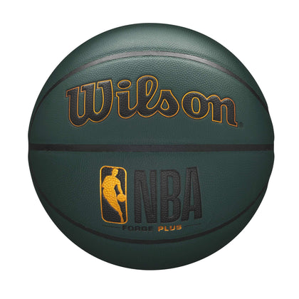 WILSON NBA Forge Series Indoor/Outdoor Basketball - Forge Plus, Forest Green, Size 7 - 29.5