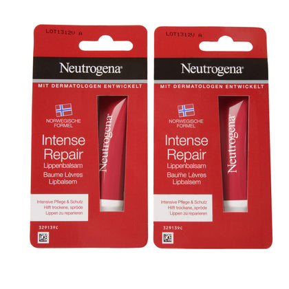 Neutrogena Norwegian Formula Intense Repair Lip Balm 15ml (2 Packs)