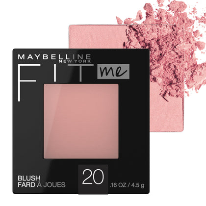 Maybelline Fit Me Powder Blush, Lightweight, Smooth, Blendable, Long-lasting All-Day Face Enhancing Makeup Color, Mauve, 1 Count