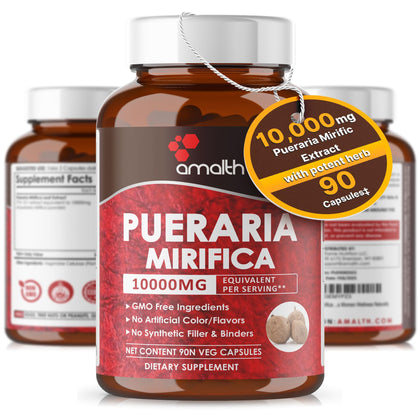 AMALTH Pueraria Mirifica Extract 10000mg Strength-90 Veg Capsules Supports Women Wellness Naturally