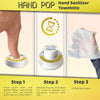 Hand Pop Lemon Scent, 24 Single Use Wet Wipes Towelette, Alcohol Free , Super Convenient Application, Hand Wipes Travel Size.