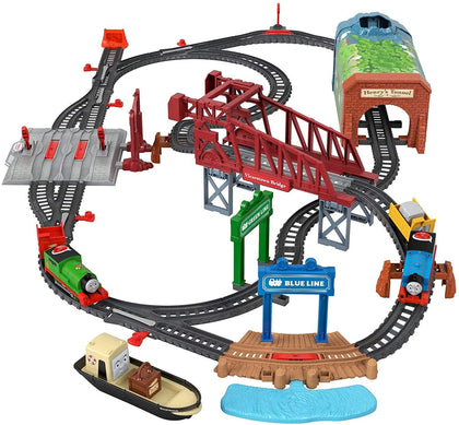 Thomas & Friends Talking Thomas & Percy Train Set, Motorized Train and Track Set for Preschool Kids Ages 3 Years and Older