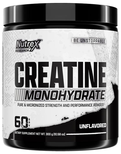 Nutrex Research Creatine Monohydrate Powder Unflavored | 5G Micronized Creatine Powder Per Serving | 60 Servings