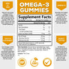 Omega 3 Fish Oil Gummies, Extra Strength Omega Fish Oil Supplement, High Absorption for Joint, Heart & Brain Support, Nature's Heart Healthy Omega 3s DHA EPA Gummy Vitamin, Orange Flavor - 60 Gummies