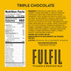 FULFIL Vitamin & Protein Bars, NEW! Triple Chocolate, Snack Sized Bar with 15g Protein and 8 Vitamins Including Vitamin C, 12 Count