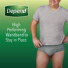 Depend FIT-FLEX Incontinence Underwear for Men, Maximum Absorbency, Disposable, Small/Medium, Grey, 19 Count (Pack of 1)