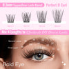 CALAILIS Lash Clusters DIY Lash Extensions 88Pcs D Curl Cluster Lashes Natural Look Eyelash Clusters Reusable Wispy Individual Lashes Super Thin Band and Soft (HD15, D-10-16MIX)