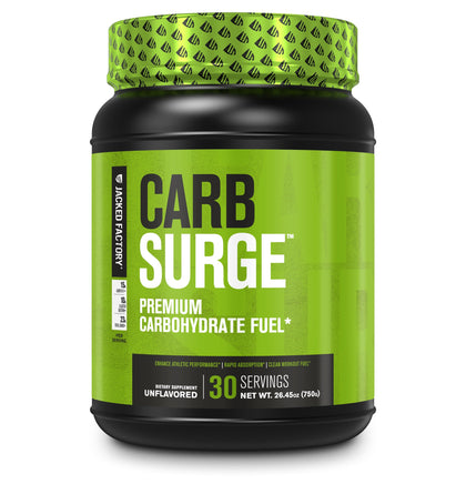 Carb Surge Carbohydrate Powder - Clean Workout Fuel w/ Carb10 Pea Starch & Cluster Dextrin for Enhanced Performance, Lean Muscle Mass, and More - Unflavored, 30 SV