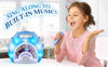 eKids Frozen Sing Along Boom Box Speaker with Microphone for Fans of Frozen Toys for Girls, Kids Karaoke Machine with Built in Music and Flashing Lights, Blue, 3.5mm Audio Jack