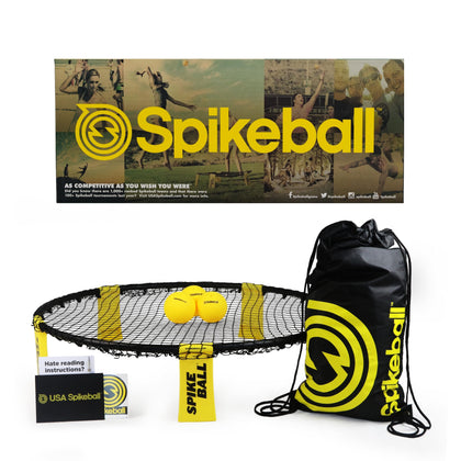 Spikeball Standard 3 Ball Kit - Spikeball Game Set - Sports & Outdoor Family Games - Includes 3 Regular Balls, 1 Ball Net, Drawstring Bag & Rulebook - for Lawn Games