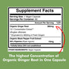 American Standard Supplements Organic Ginger 3850mg Per Serving with Organic Black Pepper Extract, Vegan, Gluten Free, Non-GMO, 90 Capsules, 90 Servings