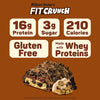 FITCRUNCH Snack Size Protein Bars, Designed by Robert Irvine, 6-Layer Baked Bar, 3g of Sugar, Gluten Free & Soft Cake Core (9 Bars, Chocolate Chip Cookie Dough)