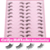 Half Lashes Natural Look Fluffy False Eyelashes Wispy 4 Styles Cat Eye Lashes 3D Natural Volume Accent Lashes 20 Pairs Pack by Yawamica