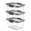 Rubbermaid Brilliance Glass Storage 4.7-Cup Food Containers with Lids, Set of 3