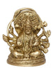 eCraftIndia Brass Panchmukhi Hanuman Idol Handcrafted Decorative Figurine, Gold, One Size (BGH502)