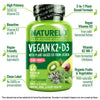 NATURELO Vegan K2+D3 - Plant Based D3 from Lichen - Natural D3 Supplement for Immune System, Bone Support, Joint Health - Whole Food - Vegan - Non-GMO - Gluten Free,Capsule (60 Count (Pack of 1))