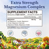 Vitalitown Magnesium Complex, 300 MG Elemental Magnesium, 5 Broad-Spectrum Forms Glycinate Taurate Citrate Malate, Extra Strength for Bone Muscle Brain & Heart Health, Non-GMO, No Gluten, 90 Veg Cap