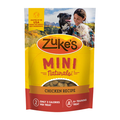 Zukes Mini Naturals Soft And Chewy Dog Treats For Training Pouch, Natural Treat Bites With Chicken Recipe - 16 oz. Bag