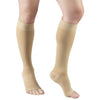 Truform 20-30 mmHg Compression Stockings for Men and Women, Knee High Length, Open Toe, Beige, Medium (1 Pair)