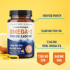 Triple Strength Omega 3 Fish Oil | 3600 mg EPA & DHA | Over 2100mg of Omega 3 Fatty Acids | 1300mg EPA + 860mg DHA | Best Essential Fatty Acids | Premium Burpless Softgel Supplements (120 Ct)