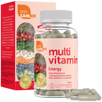 Zahler - Daily Multivitamin for Women & Men with Energy Vitamins, Minerals & Iron (60 Count) Kosher Men & Womens Multivitamins for Healthy Energy - Multi Vitamins for Adults - Made in USA Supplements