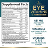 Eye Vitamins & Mineral Supplement, Contains Lutein, Zeaxanthin, Bilberry & Zinc, Supports Eye Strain, Vision Health & Dry Eyes for Adults with Vitamin C & E, Lycopene, Gluten Free - 60 Capsules