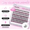 CALAILIS Lash Clusters DIY Lash Extensions 88Pcs D Curl Cluster Lashes Natural Look Eyelash Clusters Reusable Wispy Individual Lashes Super Thin Band and Soft (HD15, D-10-16MIX)