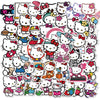 50pcs Cute Cartoon Hello Kitty Stickers for Kids Teens, White Kitty Stickers Vinyl Waterproof Stickers for Skateboard Laptop Luggage Fridge DIY Decal (Hello Kitty)