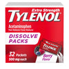 Tylenol Extra Strength Dissolve Packs, 500 mg Acetaminophen Pain Reliever & Fever Reducer, On-The-Go Powder Packets for Minor Aches & Pains, Ibuprofen- & Aspirin-Free, Berry Flavor, 32 ct