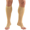 Truform 20-30 mmHg Compression Stockings for Men and Women, Knee High Length, Open Toe, Beige, Medium (1 Pair)