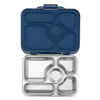 Yumbox® Presto Leakproof Stainless Steel Bento Box (Santa Fe Blue) 4 compartments plus treat well, Lightweight, Premium Durable Materials, Silicone seal, Stainless Steel Tray, Easy open Latch