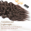 REECHO Hair Extensions, 4PCS Clip in Hair Extensions HE001 Natural Soft Synthetic Hairpiaeces for Women, Light Brown