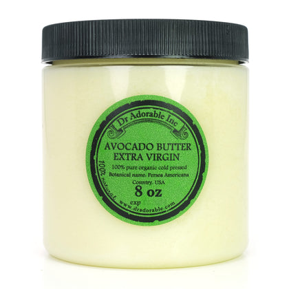 Dr Adorable - 8 oz - Avocado Butter Unrefined - Extra Virgin Pure Natural Organic Raw