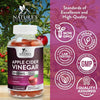 Nature's Nutrition Apple Vinegar Gummy for Weight Loss 1000mg - Vegan Apple Cider Vinegar Gummies for Detox & Cleanse, ACV Supplement Pills, Vitamin B12, Beetroot & Pomegranate, Non-GMO - 60 Gummies