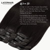 Lacer Hair Ultra Seamless Clip in Hair Extensions Remy Human Hair Silky Straight Clip on Hair Extensions Human Hair #1B Natural Black for Fine Thin Hair Women 110 Gram 7 Pcs 18 Inch