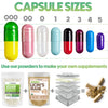 XPRS Nutra Size 0 Empty Capsules - 100 Count Empty Gelatin Capsules - Empty Pill Capsules - DIY Capsule Filling - Pure Bovine Pill Capsules Empty Gel Caps (Green/White)