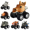 CHIMAGER Jungle Themed Pull Back Animal Monster Car Vehicle Toy with Big Tire Wheel for 3+ Years Old Boys and Girls - Pack of 6