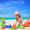 joyin 24 pcs beach sand toys set includes sand water wheel, sandbox vehicle, sand molds, bucket, sand shovel tool kits, sand toys for toddlers kids outdoor play (1 bonus mesh bag included)