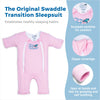 Magic Sleepsuit Baby Merlin's 100% Cotton Baby Transition Swaddle - Baby Sleep Suit - Pink - 3-6 Months