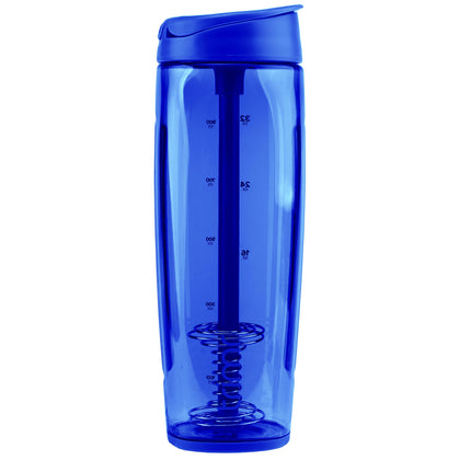 Trimr Duo Square Water & Shaker Bottle, Blue, 38 oz