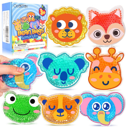 Squishy Sensory Fidget Toys with Autism: OleOletOy 7 Pack Animal Sensory Toy for ADD/ADHD, Sensory Bean Bags Squishy Toys for Calm Down Corner, Classroom Prize, Party Favors, and Travel Toy Gifts