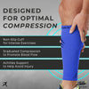 Rymora Leg Compression Sleeve, Calf Support Sleeves Legs Pain Relief for Men and Women, Comfortable and Secure Footless Socks for Fitness, Running, and Shin Splints - Grey, Large (One Pair)