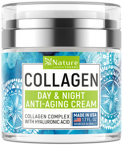 Face Moisturizer Collagen Retinol Cream with Hyaluronic Acid - Day & Night Cream - Skin Tightening Cream for Face - Anti Aging Face Cream - 1.7oz