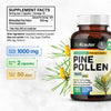 MAUWE HERBS Pine Pollen Powder Capsules - Organic Pine Pollen Capsules for Men and Women Health Support - Herbal Supplement for Immune Boost - 100 Vegan Capsules