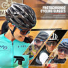 KAPVOE Photochromic Cycling Glasses MTB Clear Mountain Bike Transition Bicycle Sunglasses for Men Women