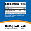 Nutricost Chelated Iron (from Ferrochel) 18mg, 240 Capsules - Gluten Free, Non GMO Iron Chelate Supplement