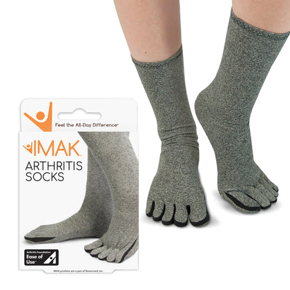 Brownmed - IMAK Compression Arthritis Socks - Comfortable Compression Socks for Men & Women - Arthritis & Circulation Support Socks - Medium