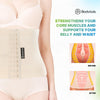 BODIVITALS Postpartum Waist Trainer | Waist Trainer for Women | Body Shaper Tummy Control | Women Waist Trainer Corset | Postpartum Belly Wrap | Tummy Tucker Post Pregnancy Recovery Belt (XL, Beige)