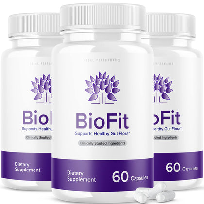 IDEAL PERFORMANCE Biofit Probiotic Pills Bio Fit Supplement (3 Bottles)